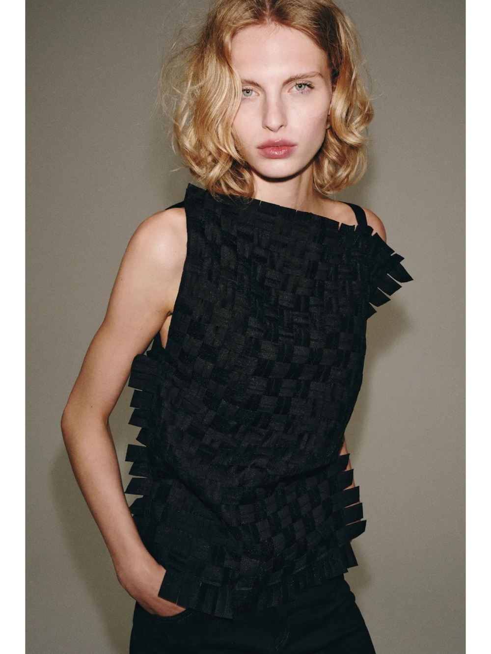 ZARA ZW COLLECTION ASYMMETRICAL TOP